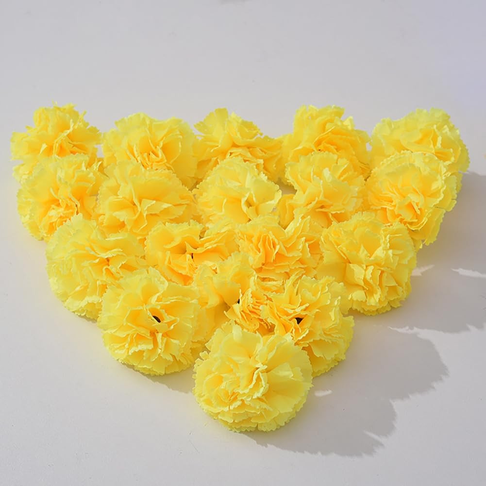 30 Pcs Artificial Marigold Flower Heads Fake Diwali Flowers Halloween Faux Fl…