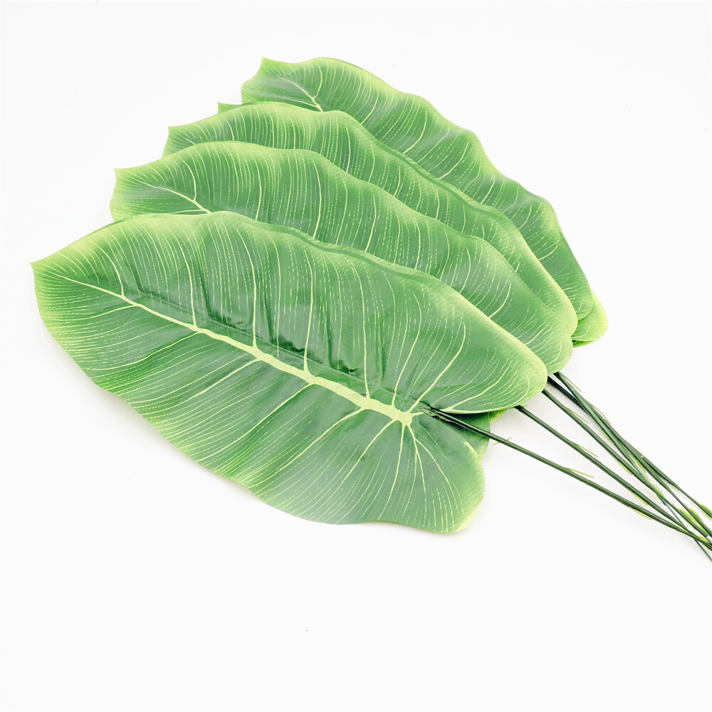 45cm 20pcs Silk Fabric Banana Leaf Artificial Plant Branch Wedding Home Decor