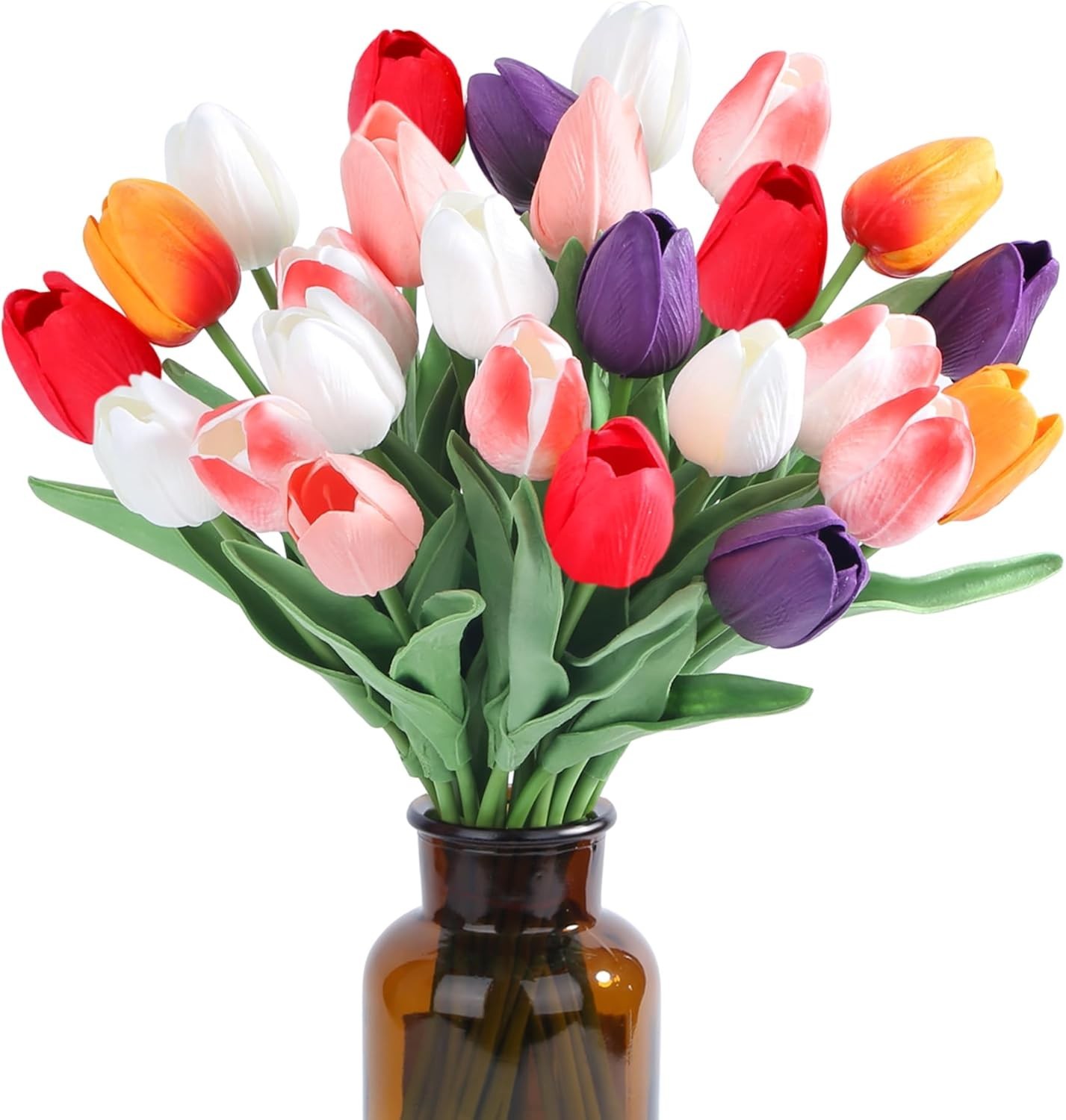 Artificial Tulips Bouquet 15pcs 14 Inch Faux Flowers for Weddings Home Decor …