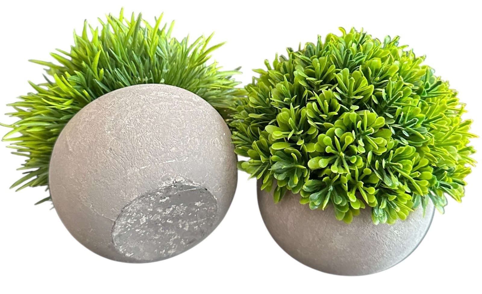 Set of 2 Artificial Boxwood Faux Plant Indoor- Topiary Small Desk Plant Decor