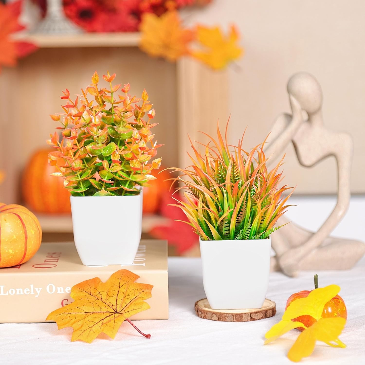 Versatile Artificial Potted Fall Plants – Ideal for Home and Office Spaces