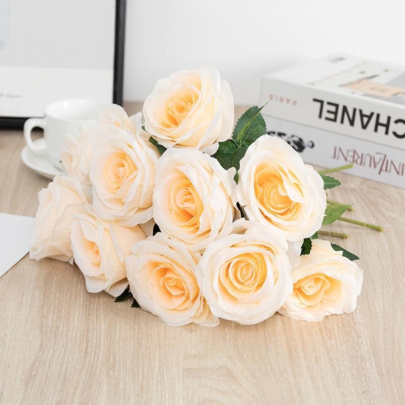 3-10× Red Roses Artificial Flowers Realistic Bouquet Home Decor Valentine Gifts
