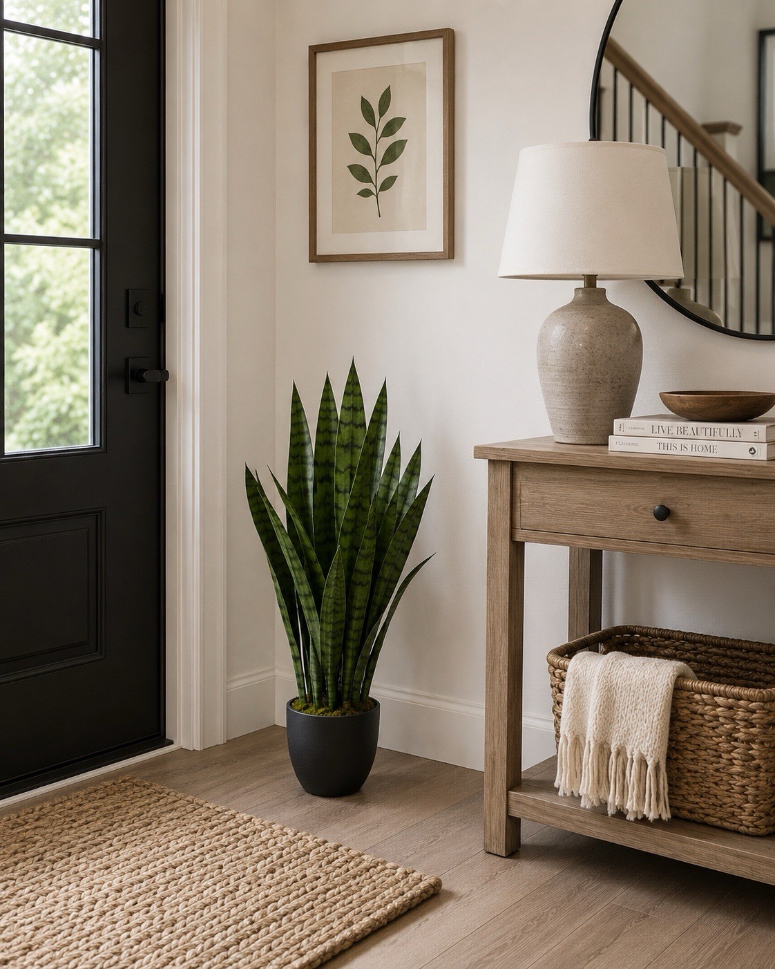 3’ Sansevieria Snake Artificial Plant w/15 Lvs Home Office Decor. Retail $126