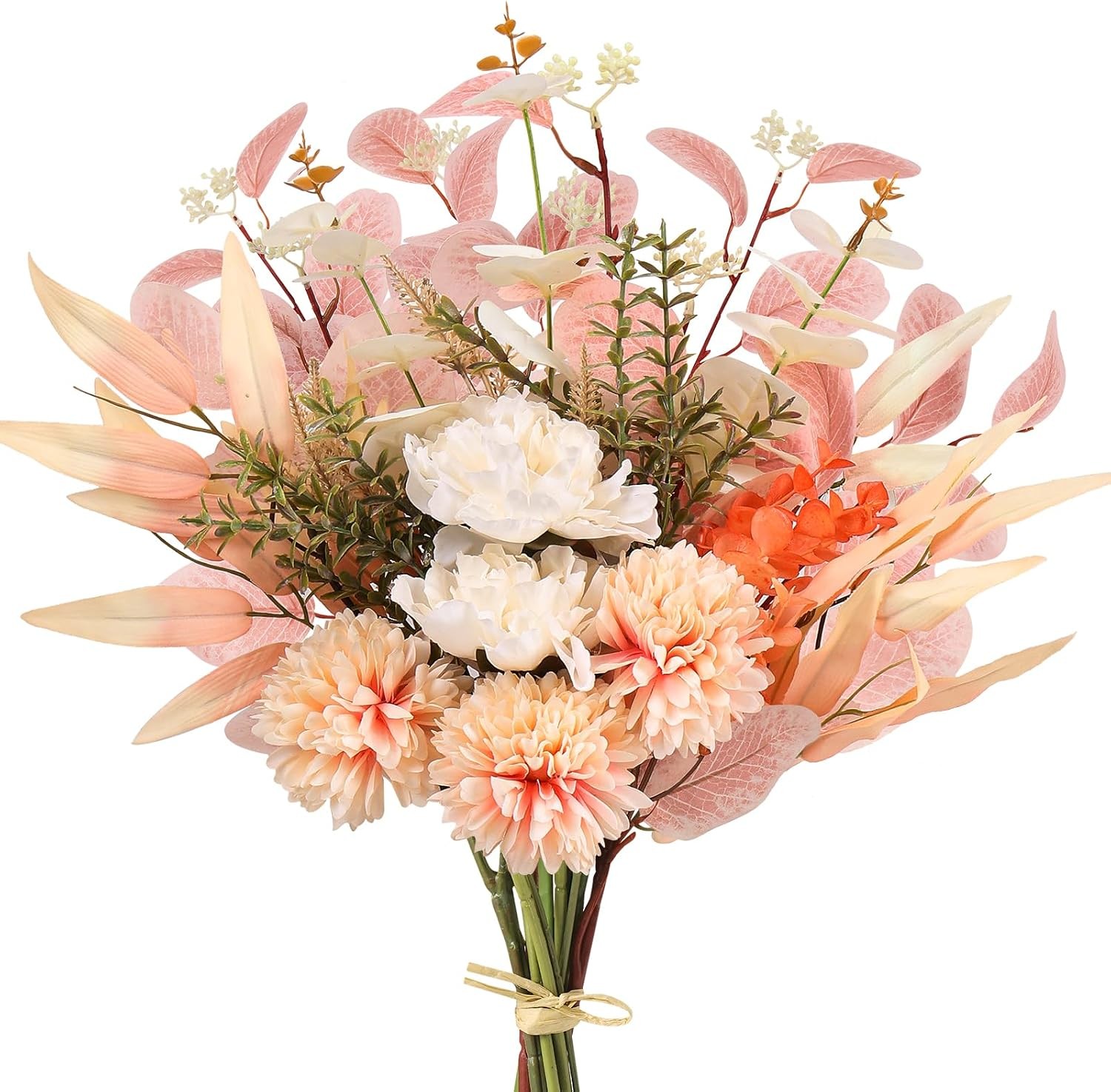 Silk Flower Bouquet Artificial Arrangement, Wedding Rustic Centerpiece Decor
