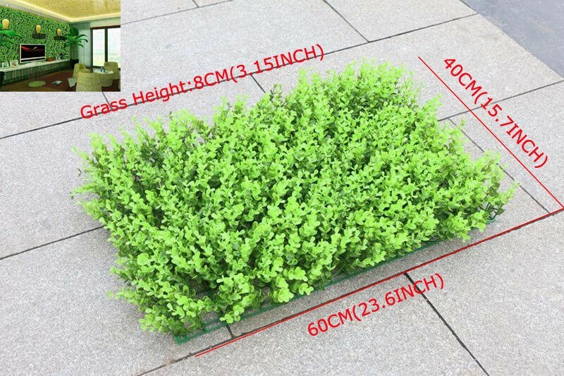 1 PC Plant Background Wall Grass Modeling Simulation Decorative 23.6×15.7×3.1 in