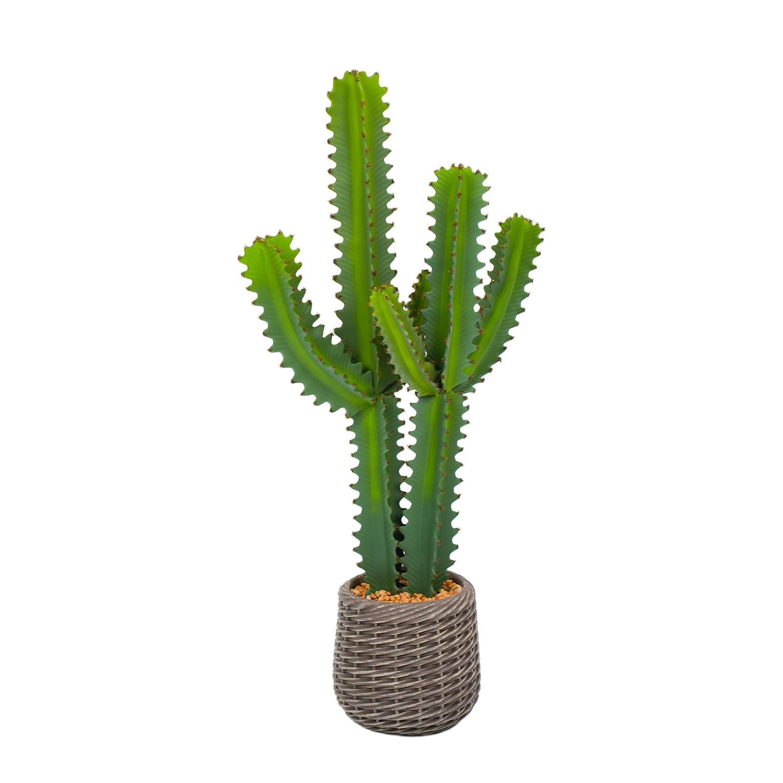 Artificial Cactus Plants, 3ft Tall UV-Resistant Fake Desert Cacti Plant in Br…