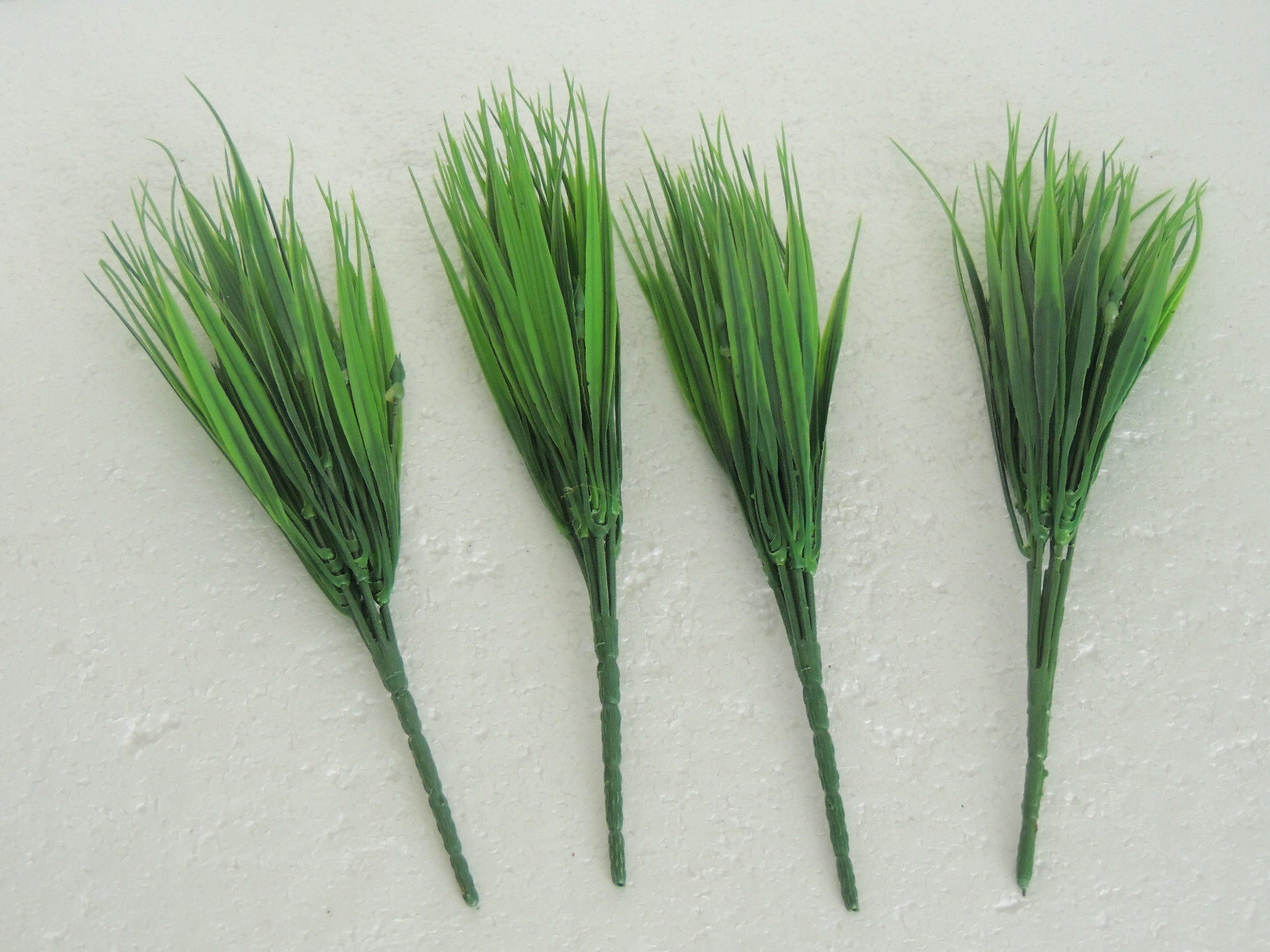 Green Plastic Grass Filler Pick Spray for Silk Flower 4 PC EACH 10 “