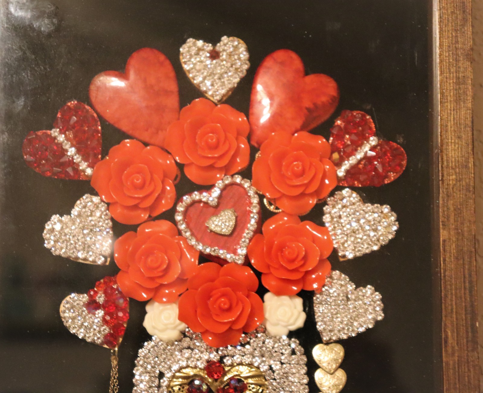 Shadow Box with Forever Rose Boquet