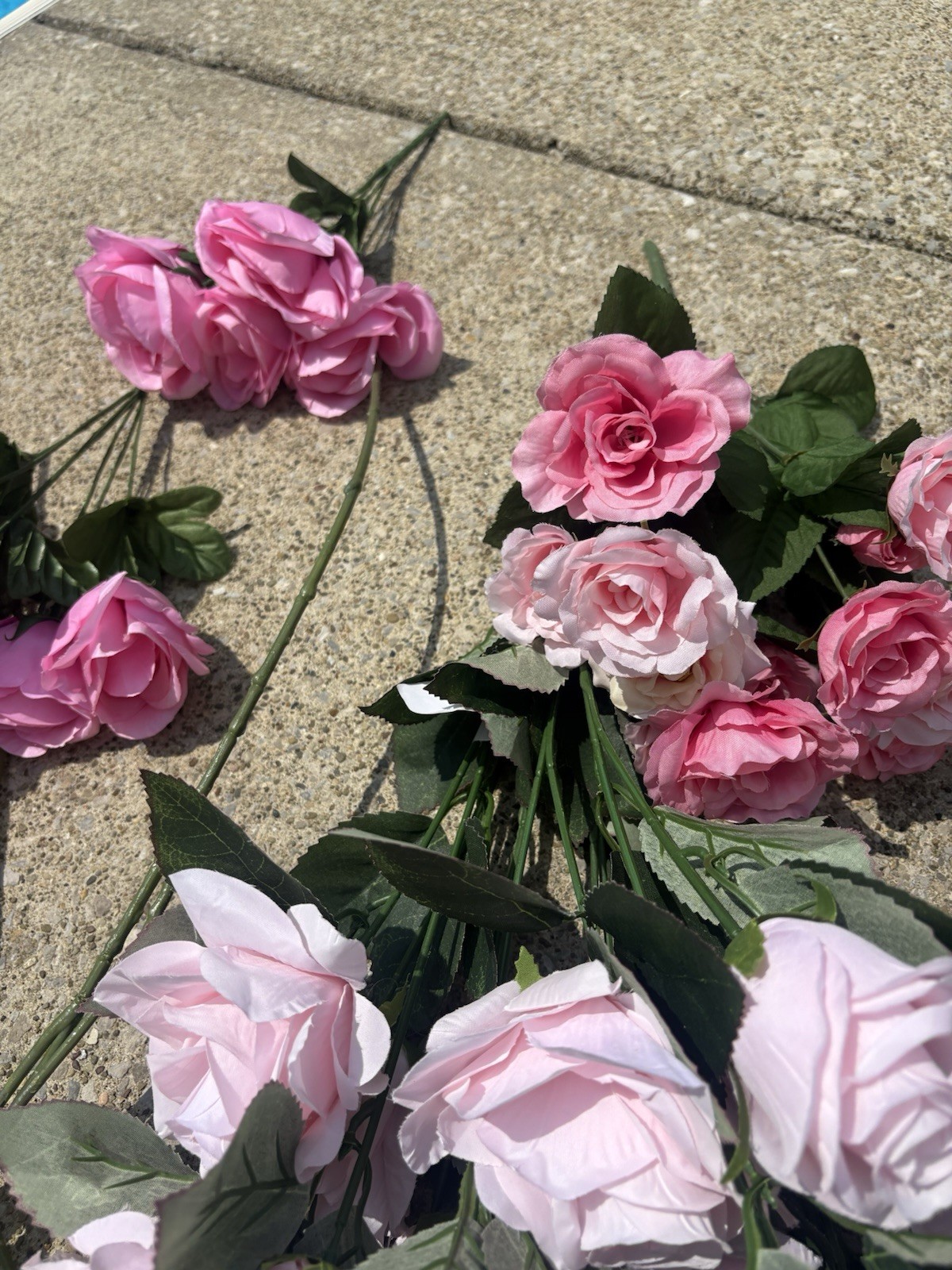 Artificial Flowers Lot Large Mixed Pink Peony And Rose Bundle