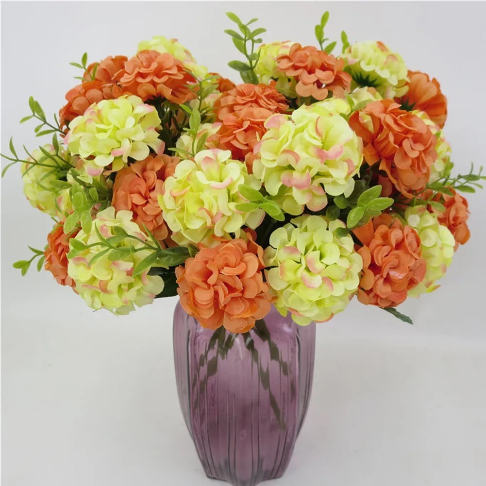 Lifelike White Hydrangea Artificial Flower Bouquet Perfect for Weddings