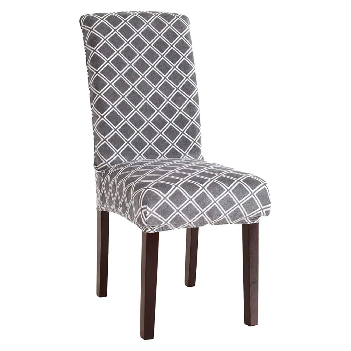 Great Bay Home Printed Velvet Plush Dining Chair Slipcovers. Washable Chair Cov