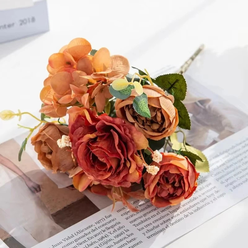 1pc 30CM Silk Peony Rose Bouquet Artificial Flowers for Wedding Home Christmas
