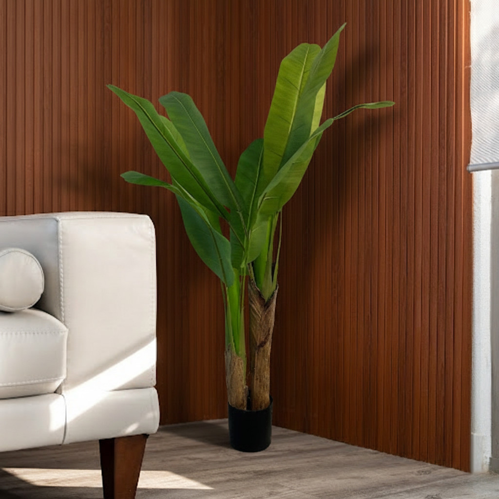 XBrand 47.2″ Artificial Banana Tree – Realistic Faux Tropical Plant CA-LT-210-1
