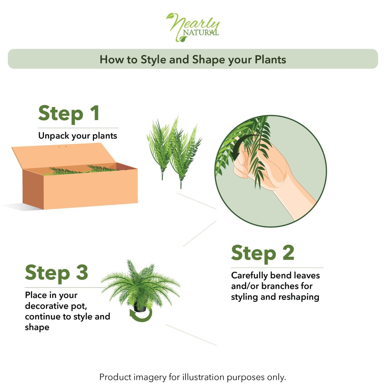 Large 40″ Boston Fern Artificial Plant – Realistic Hanging Faux Ferns, Set of 2