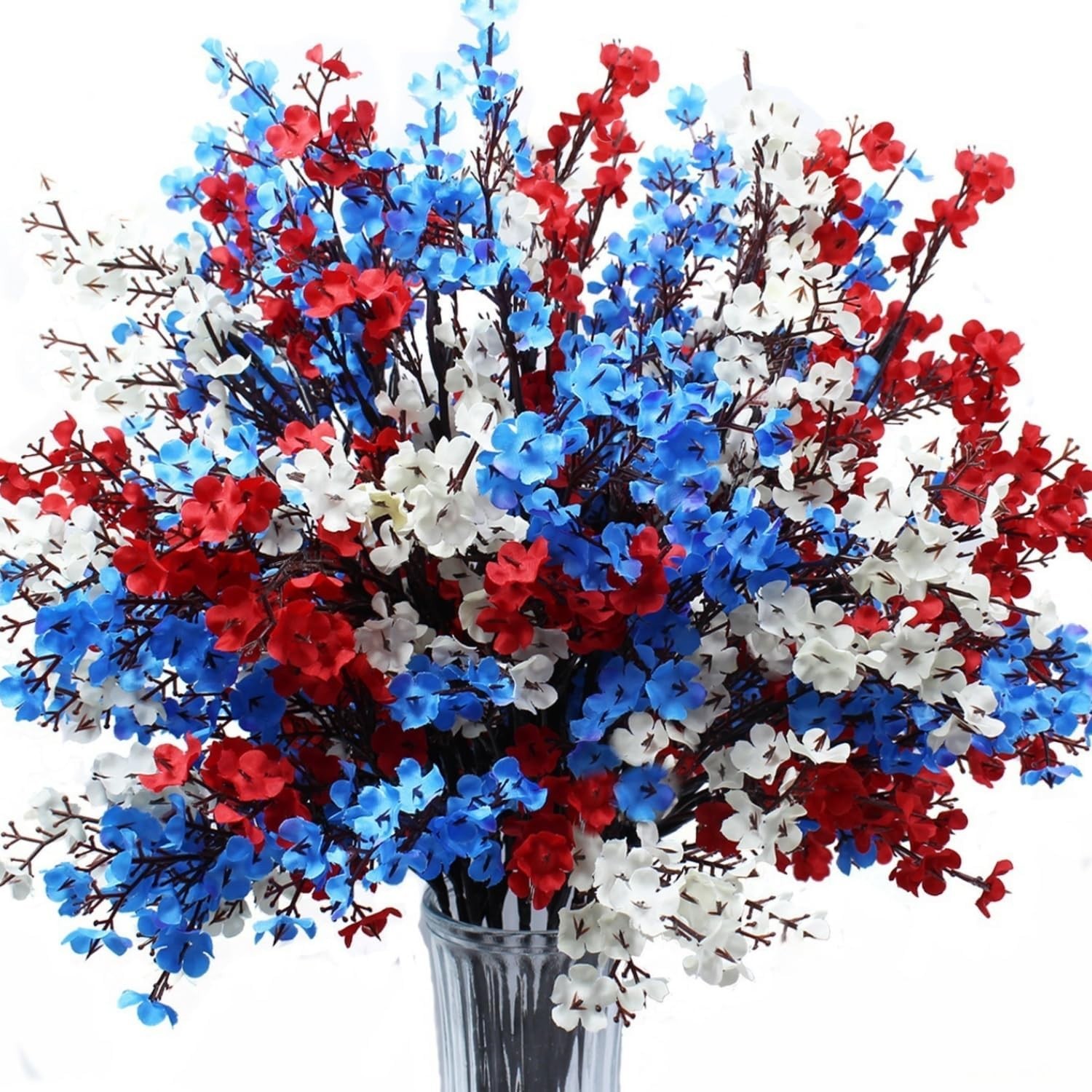 15 Bundles Red White Blue Artificial Breath Flowers Silk Gypsophila Decor Baby’s