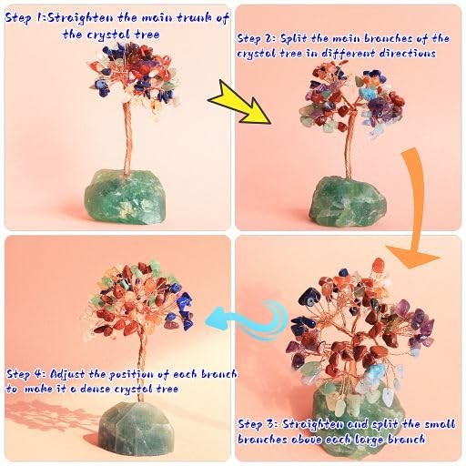 White Howlite Crystals Tree Natural Crystals Gemstones Base Copper Wire Tree …