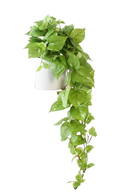 32″ Realistic Fake Pothos Ivy Plant for Home Decor Indoor Silk Light Green