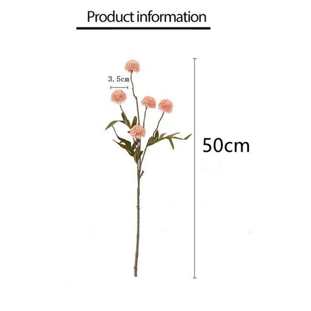 10 Pcs Artificial Dandelion Flowers(1 Pcs 5 Flower Buds) Orange Color Ornaments