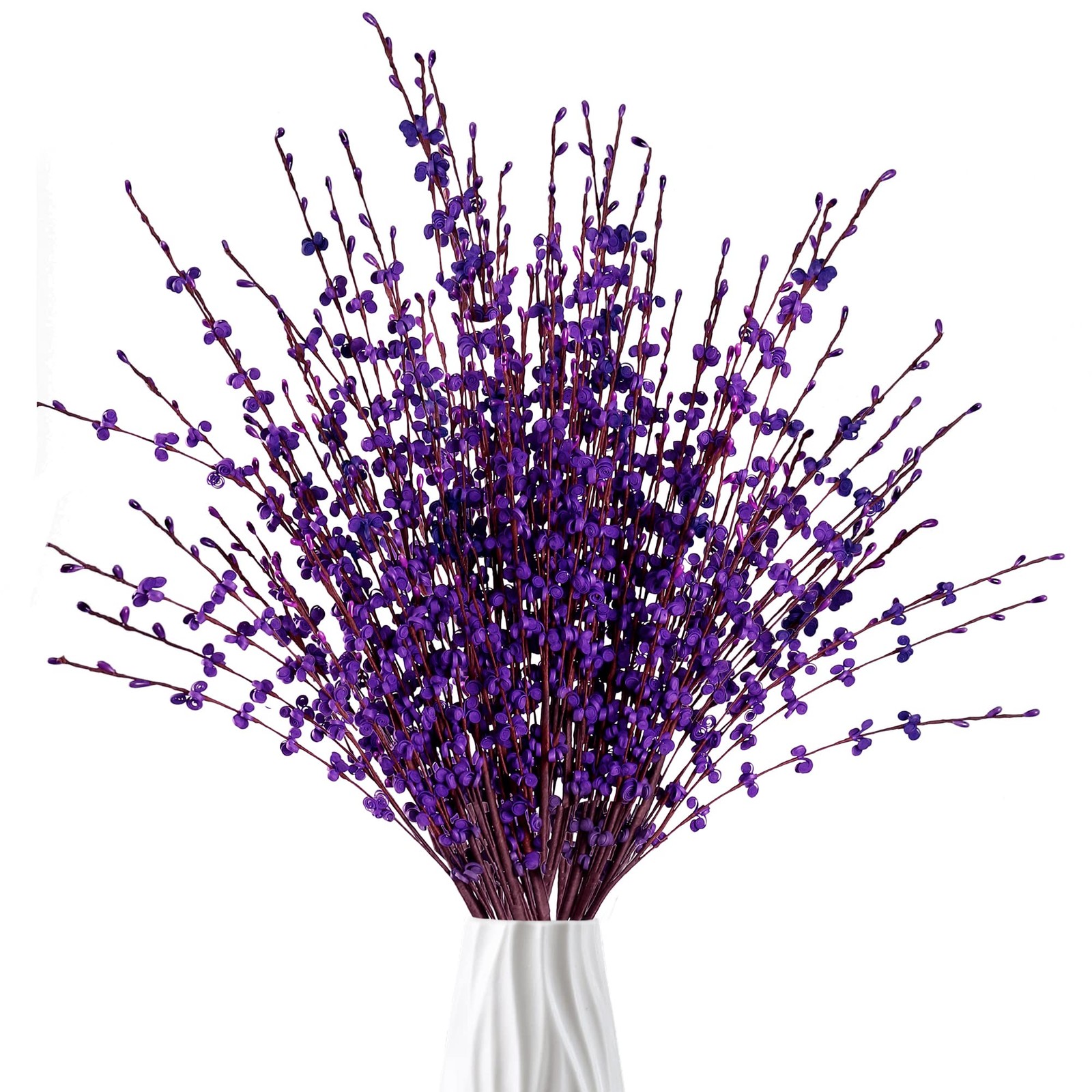 10 Pcs 29.5â€™â€™ Long Artificial Jasmine Flowers Tall Fake Flower Dark Purple