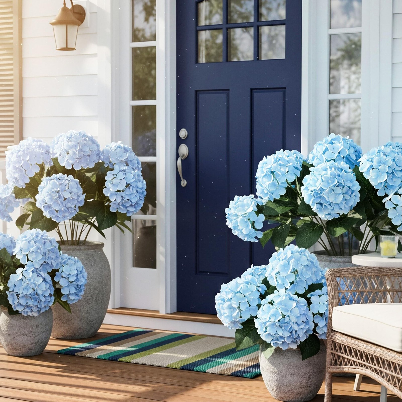 Auihiay 6 Bundles Hydrangea Artificial Flowers for Outdoors and Indoor, Bulk …