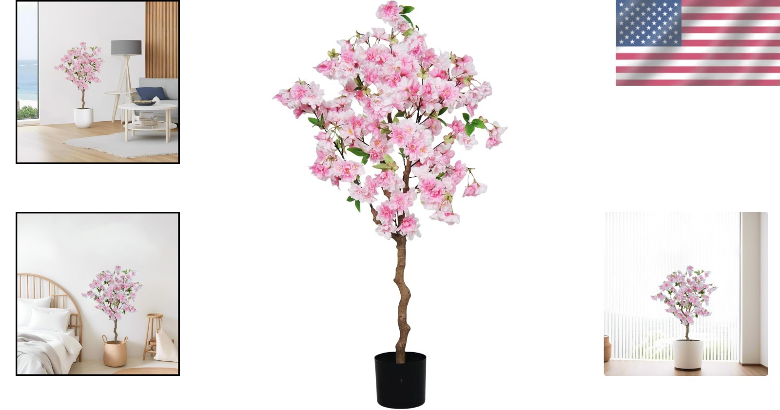 Realistic 4FT Pink Cherry Tree – Indoor & Wedding Decor