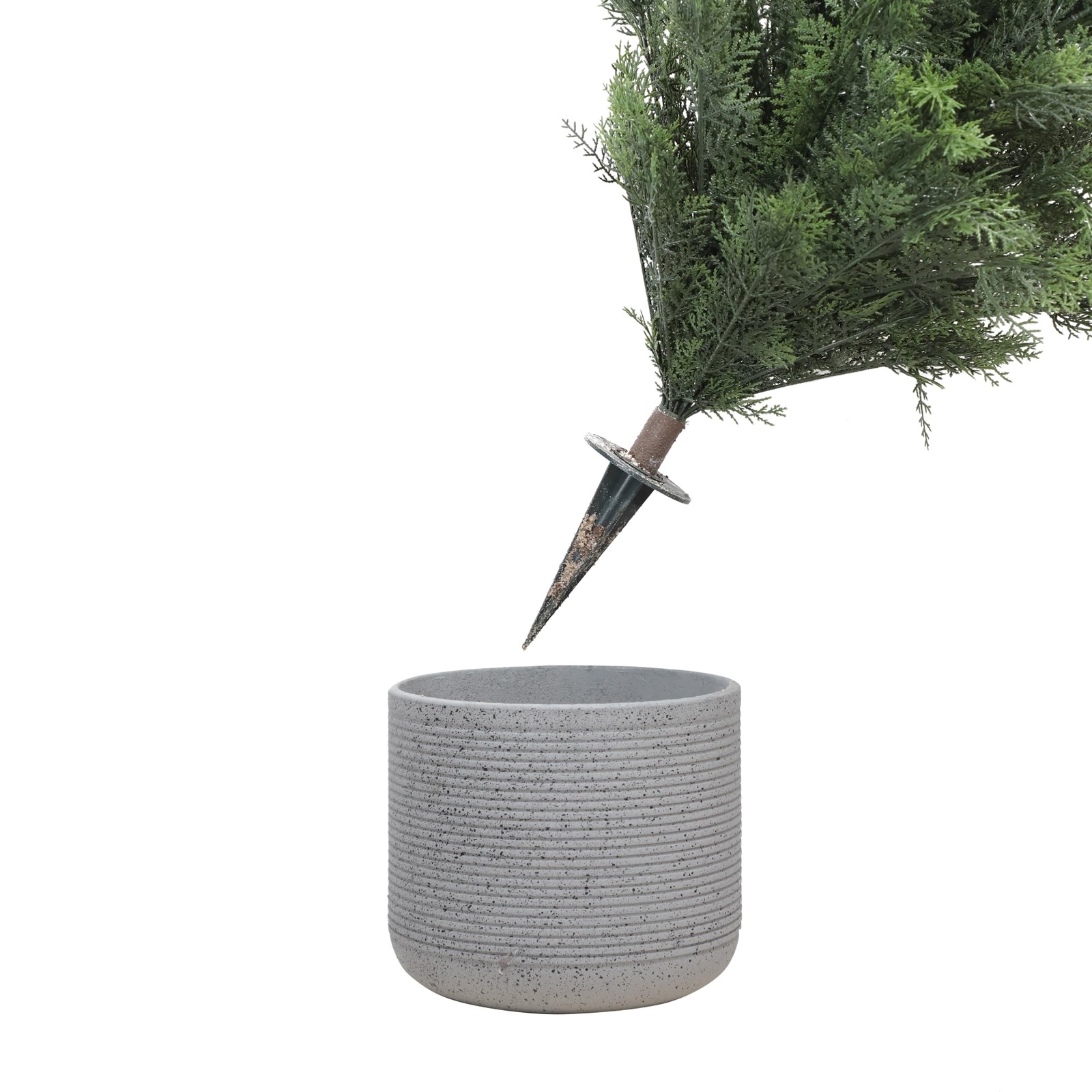 40” Uv Rated Cypress Topiary Soil Insertion W/spike Cedar Artificial Bush indo