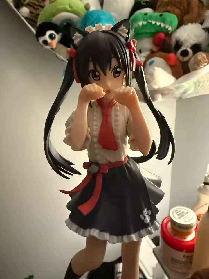 K-On Azusa Nakano Figure Cat Style Maid Costume Anime Collection PVC Model Toy