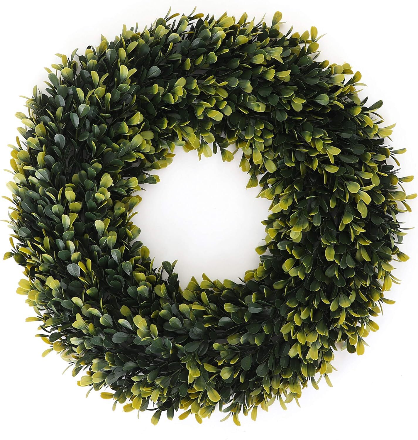 3rd Street Inn Golden Boxwood Wreath – Indoor/Outdoor Wreaths – Front Door Decor