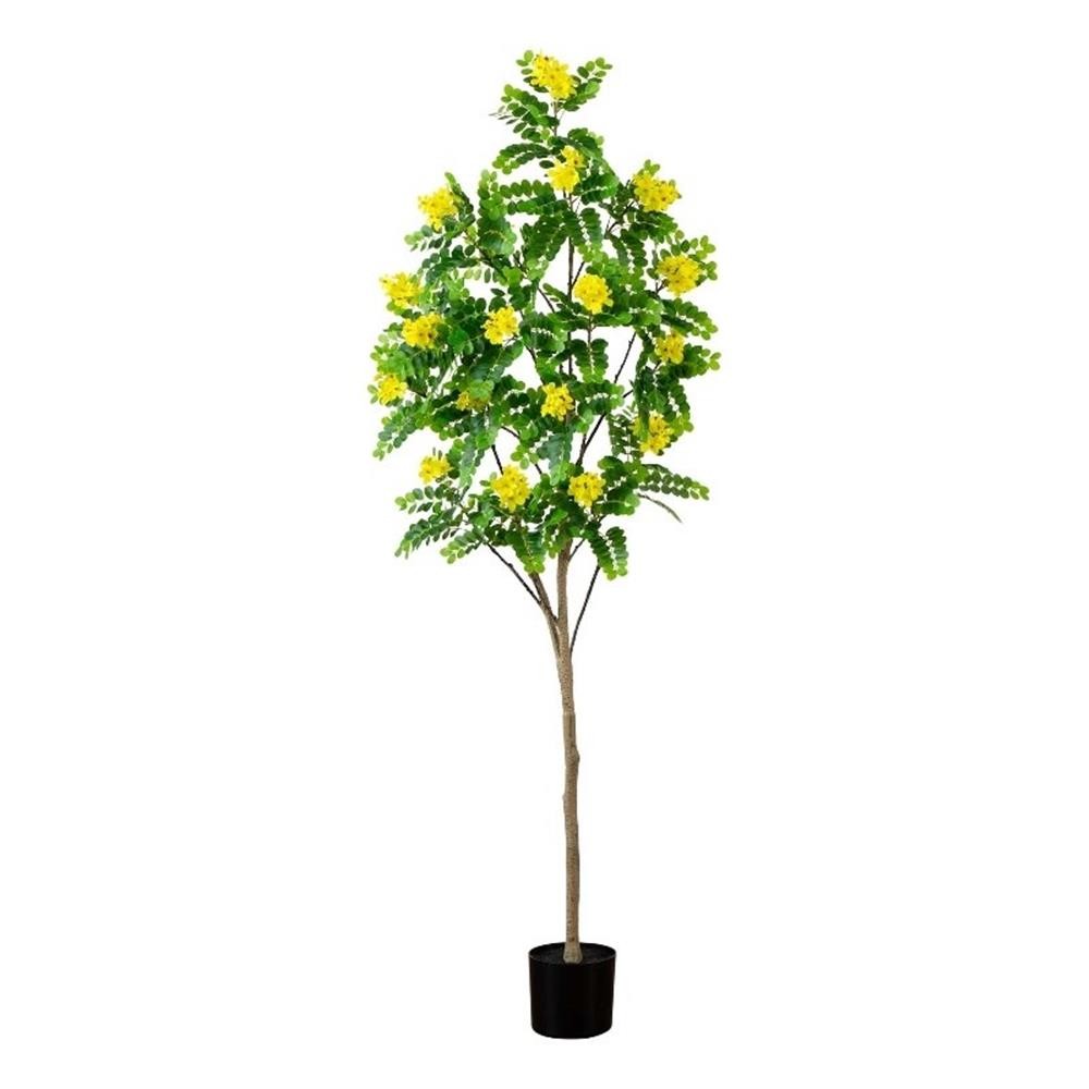 Nearly Natural 6ft Artificial Flowering Citrus Tree with Real Touch Leaves