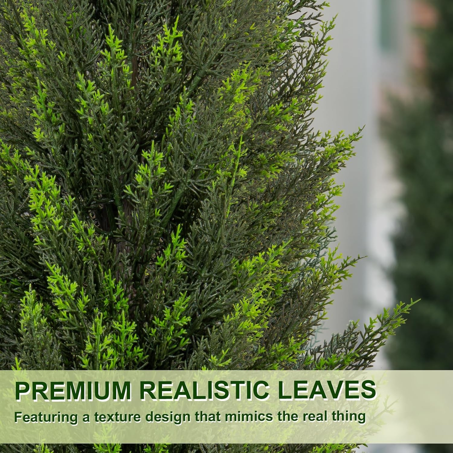 5FT Artificial Topiary Cedar Trees UV-Resistant Faux Evergreen Outdoor Plants