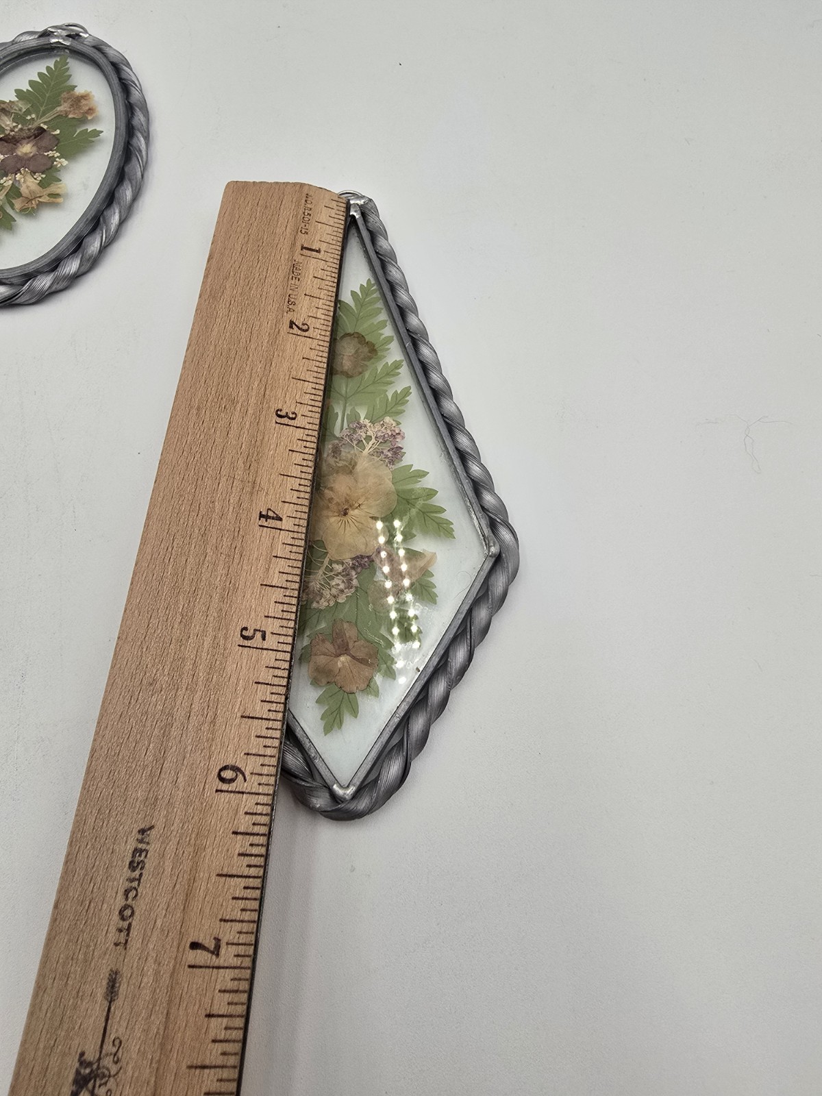 3 PC Dried Pressed Flower Hanging Sun Catchers Decor Cottage Farmhouse