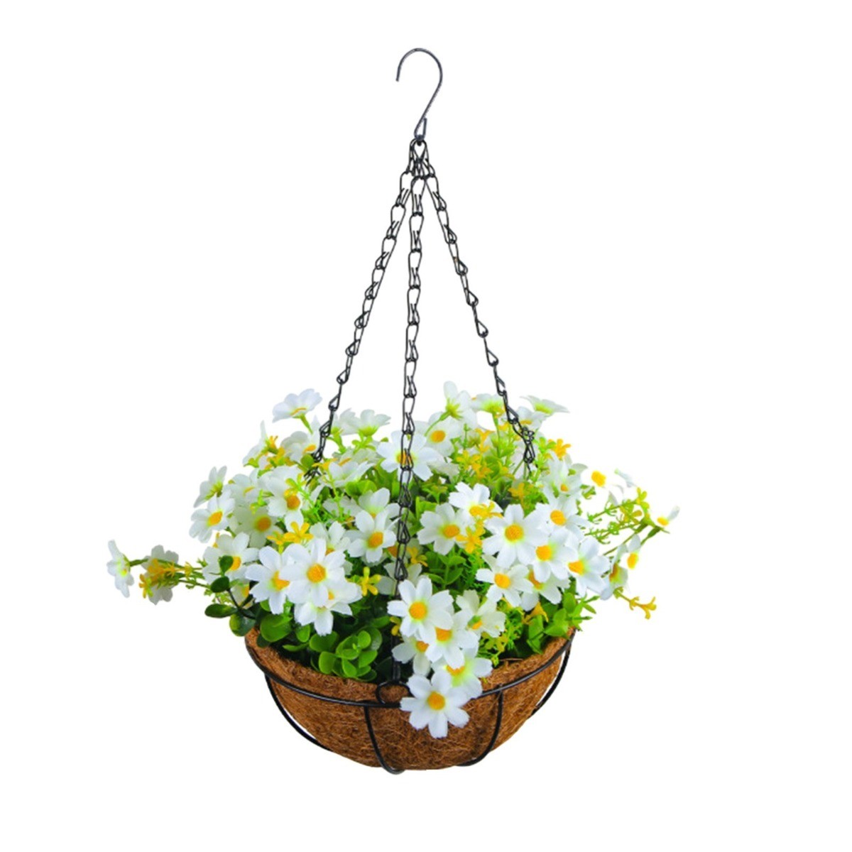 Hanging Baskets Flower Basket Cloth Realistic Display Vibrant 2m/6.5ft