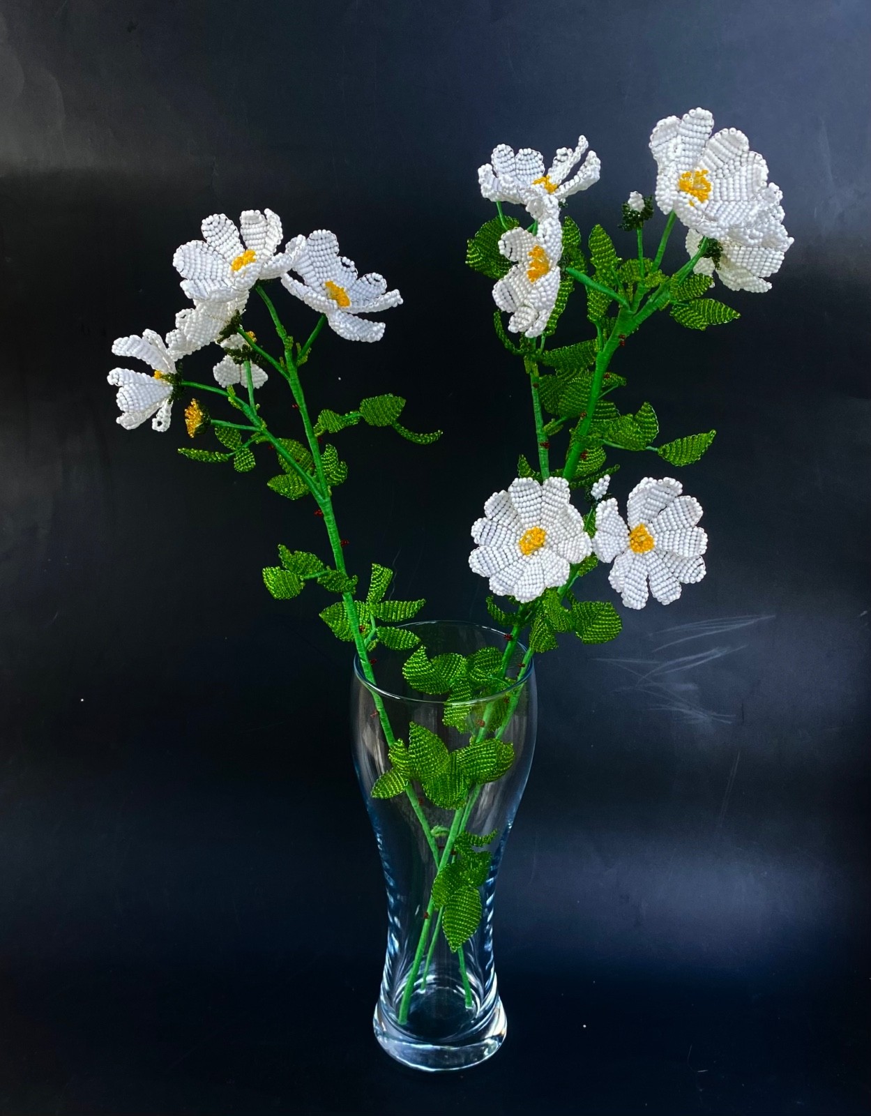 handmade flower bouquet of evergreen roses