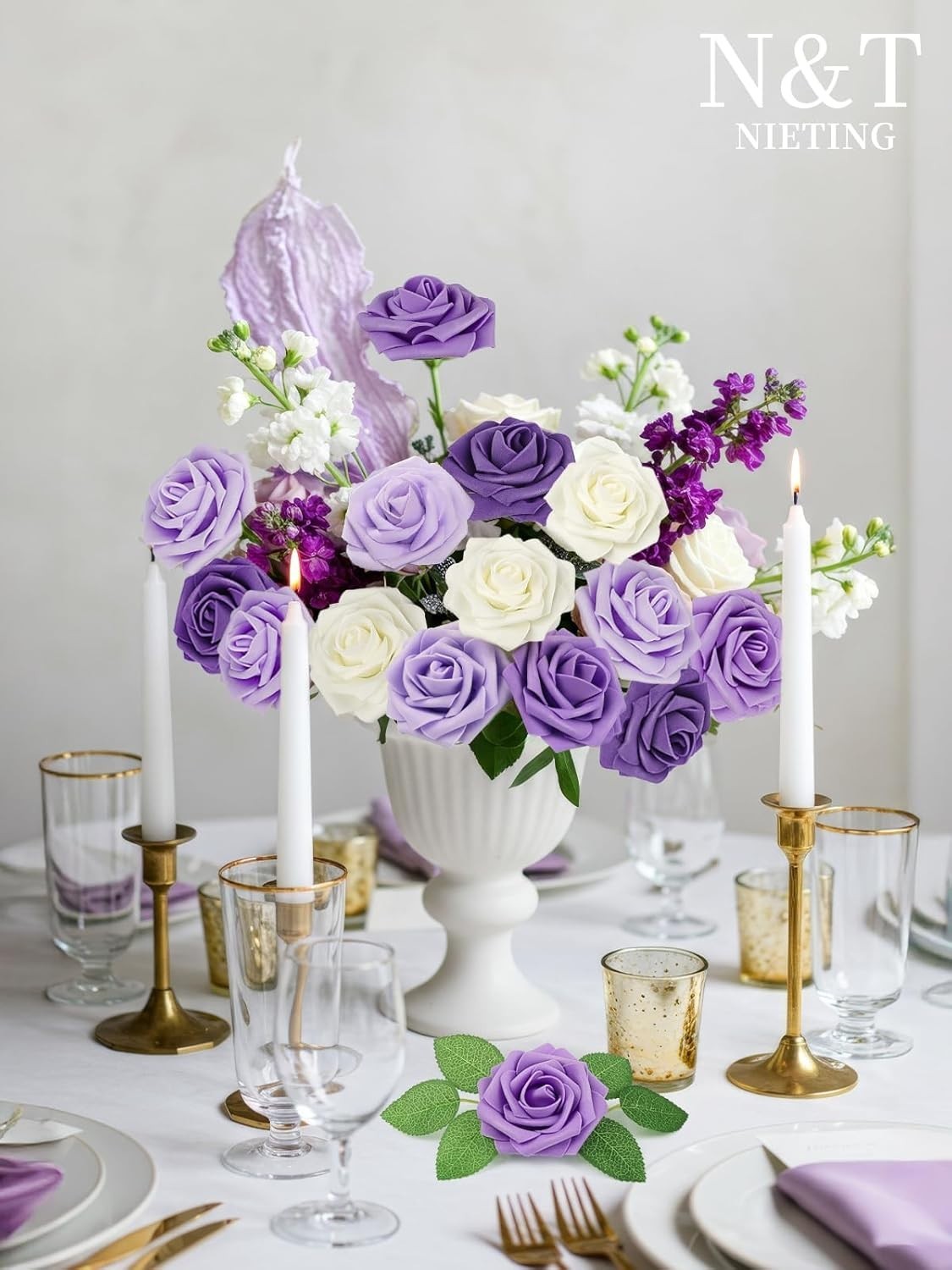 Reusable 25pcs Foam Roses in Purple – Elegant Flowers for Every Celebration