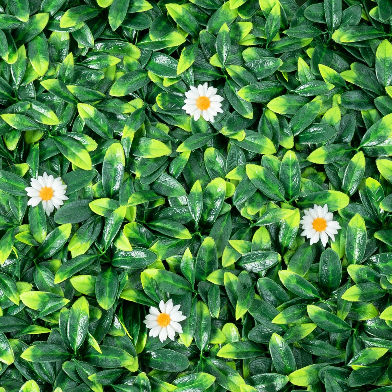 12PCS 20x20inch Artificial Daisy Hedge Plant Privacy Fence Hedge Panels
