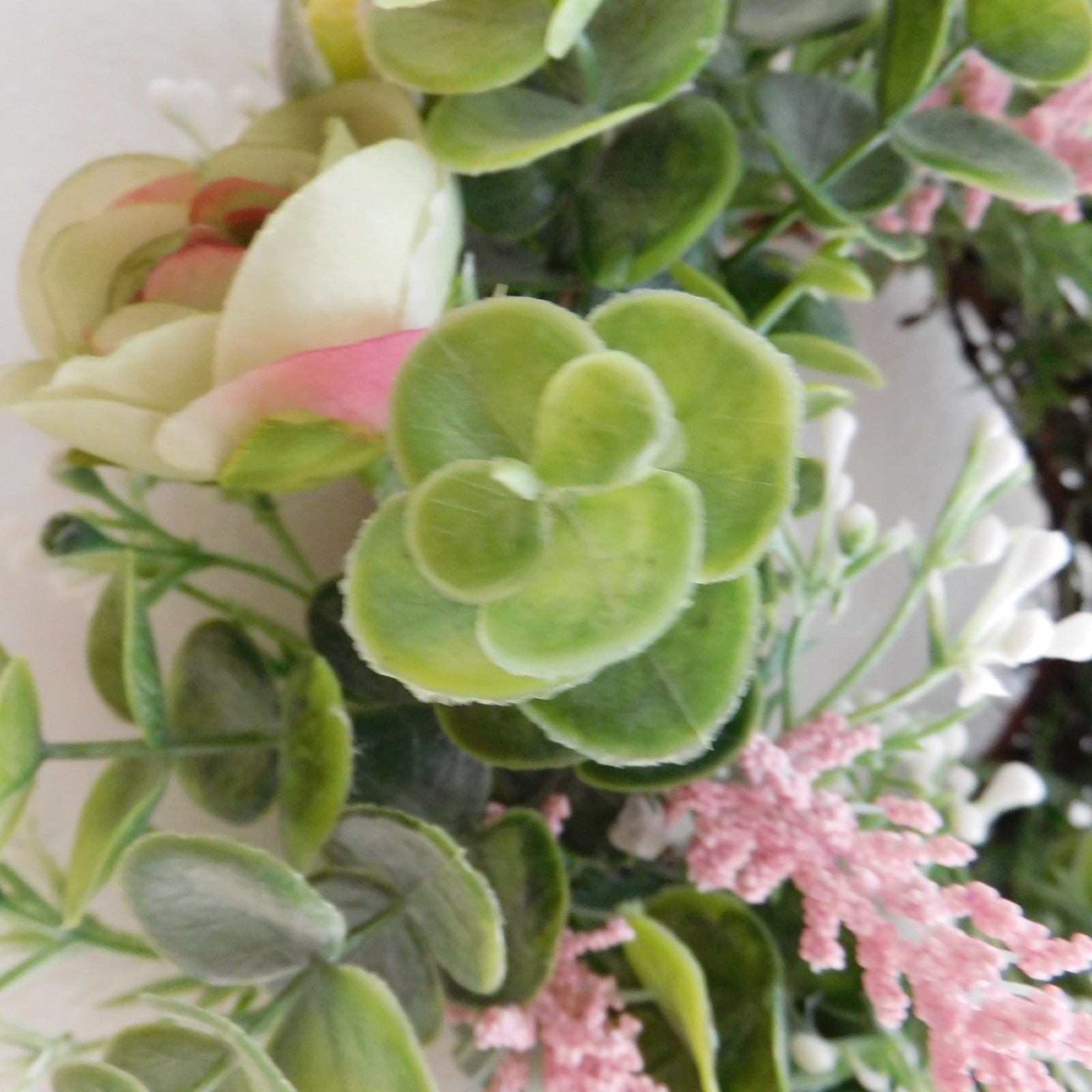 Dusty Miller Mini Wreath, Eucalyptus, Yellow Flowers, Candle Ring