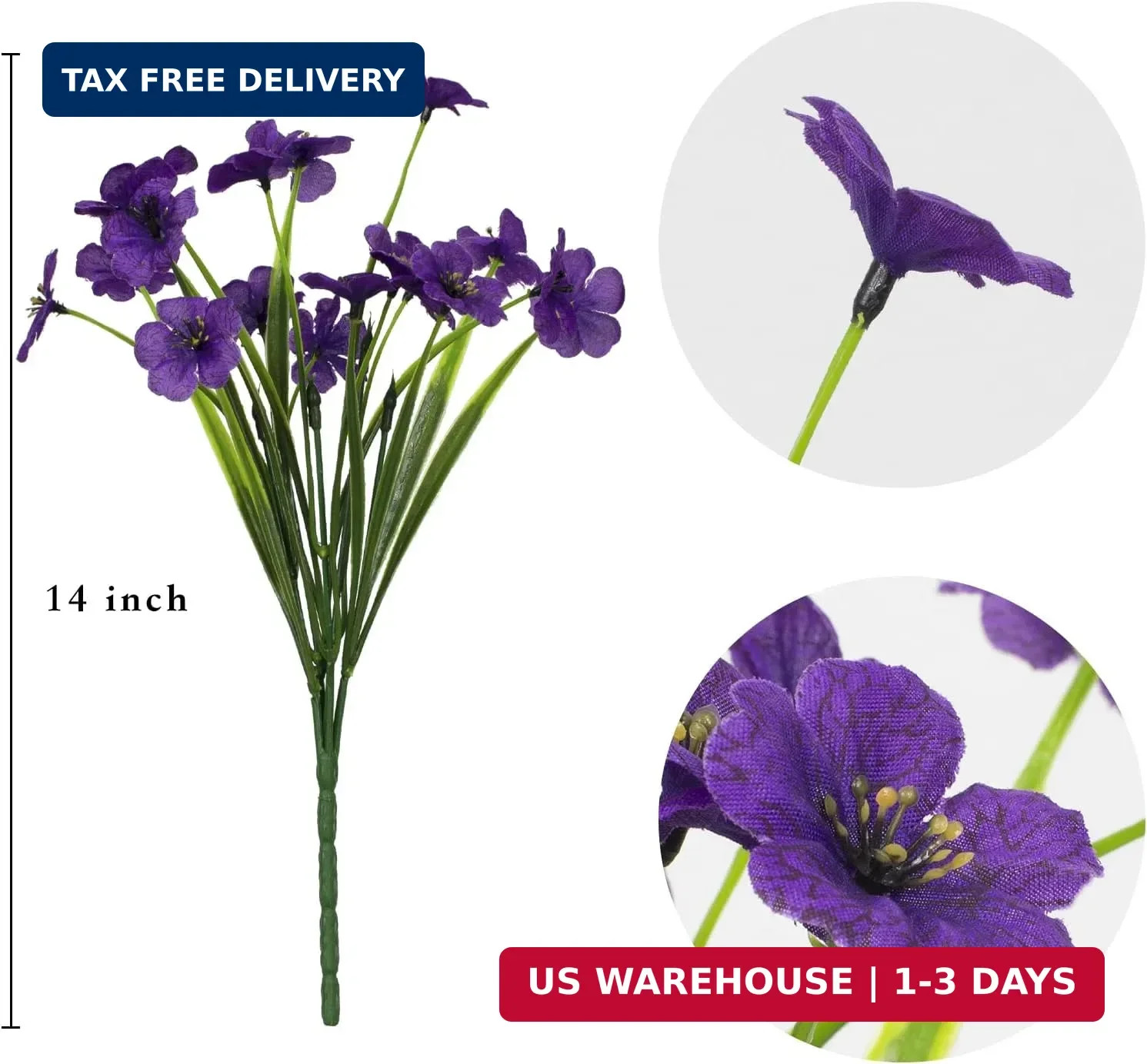 LikSoor 21 Bundles Artificial Outdoor UV Resistant Flowers No Fade Fake Outside