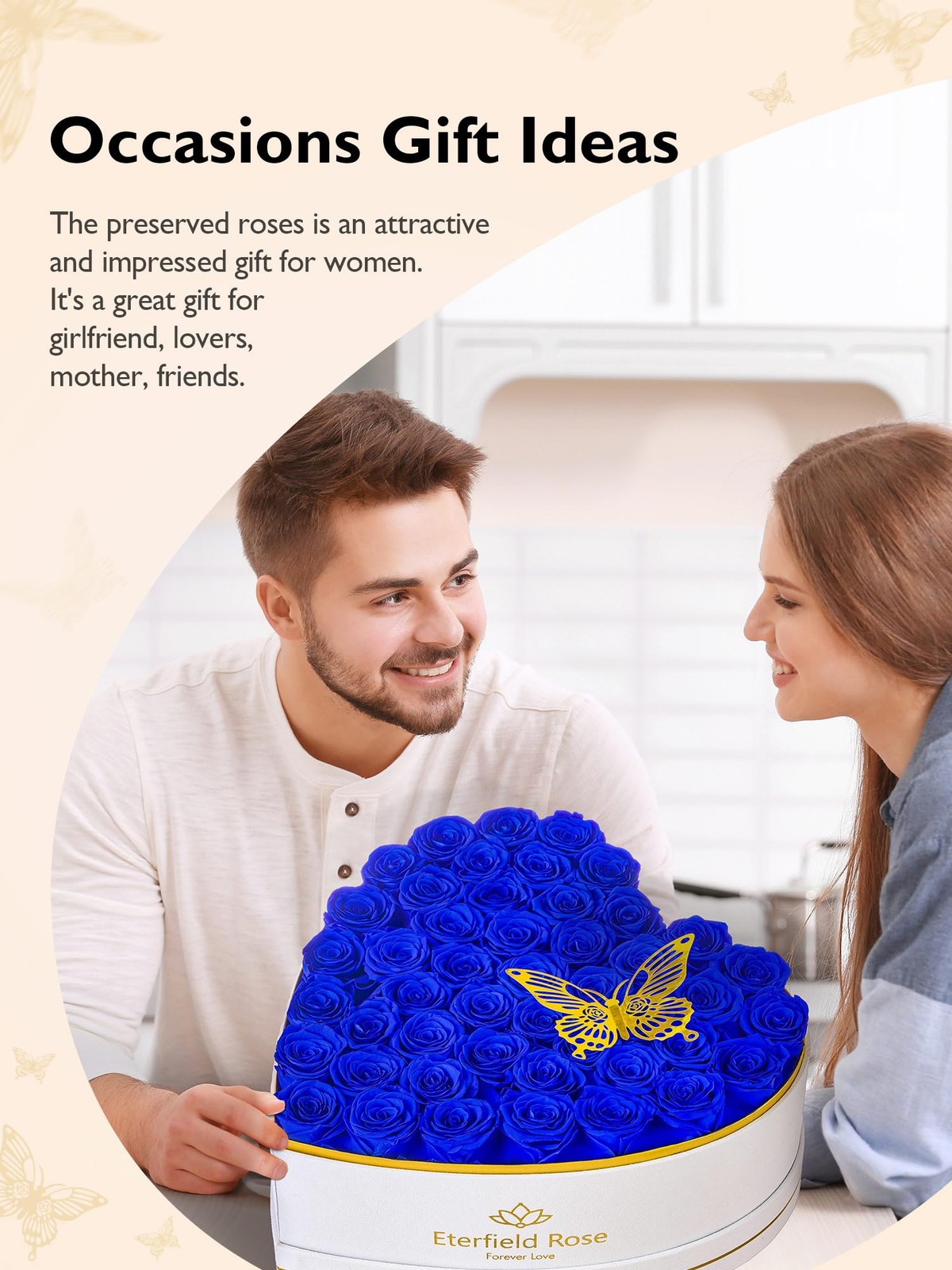 47 Forever Flowers in Heart Shape Box, Preserved Roses That Last a Year Prese…