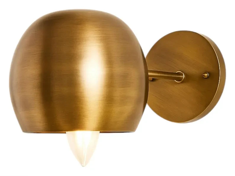 Mid-Century Italian Brass Wall Sconces: Handmade Bedroom Lighting