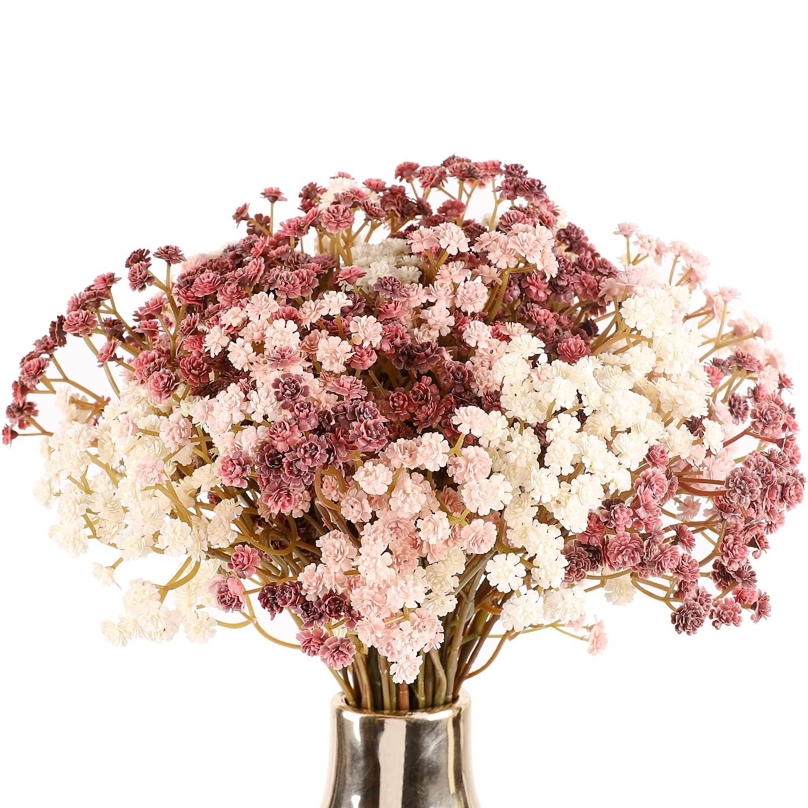 N&T NIETING Baby Breath Flowers Fall Flowers10Pcs Fake Gypsophila Plants Arti…
