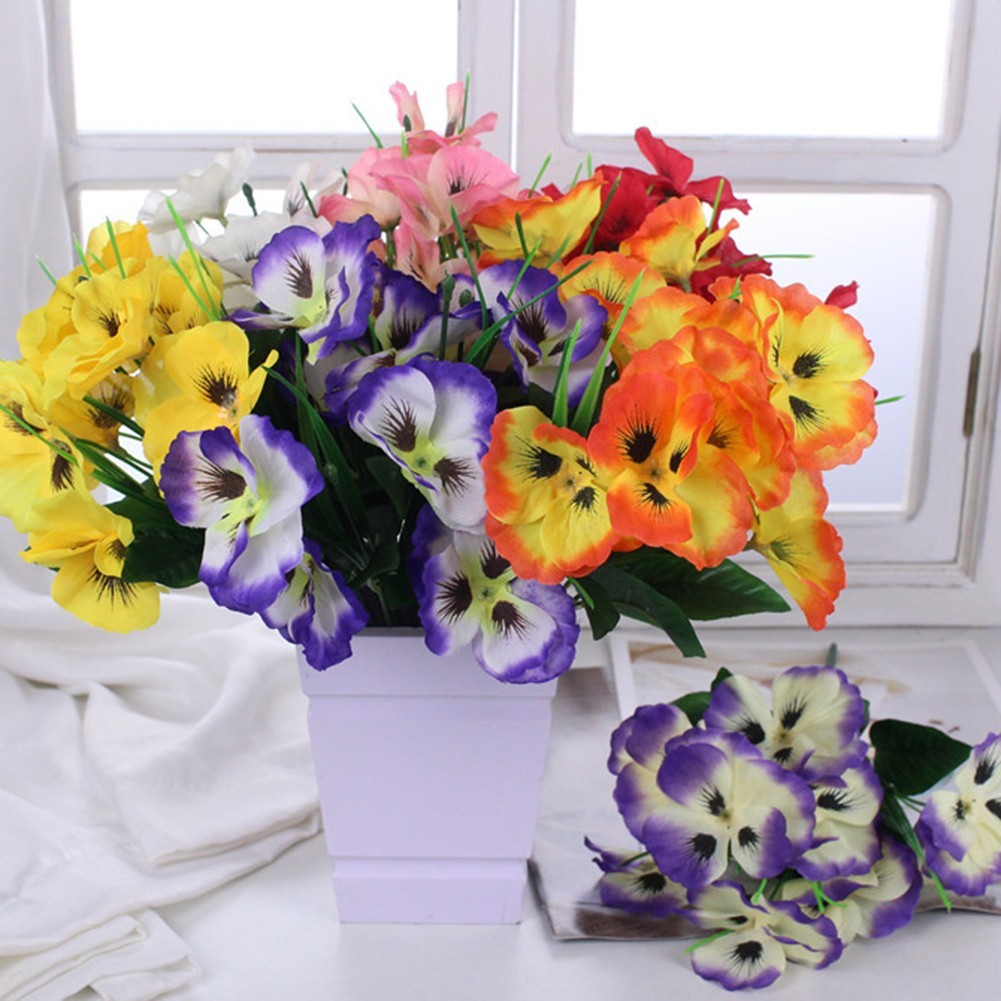 Artificial Pansy Flowers with Bright Colors for Beautiful Arrangements