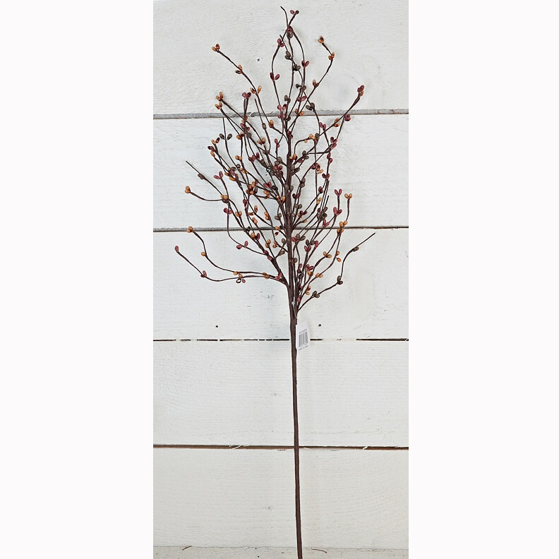 Pip Berry Pick / Spray 20″ High – Rustic Mix – Mauve Pink, Green & Golden Tan