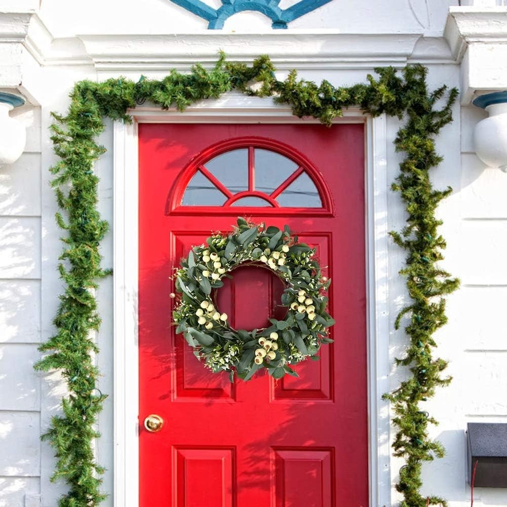 Exquisite 20-Inch Green Eucalyptus Wreath – Perfect for Any Season or Occasion