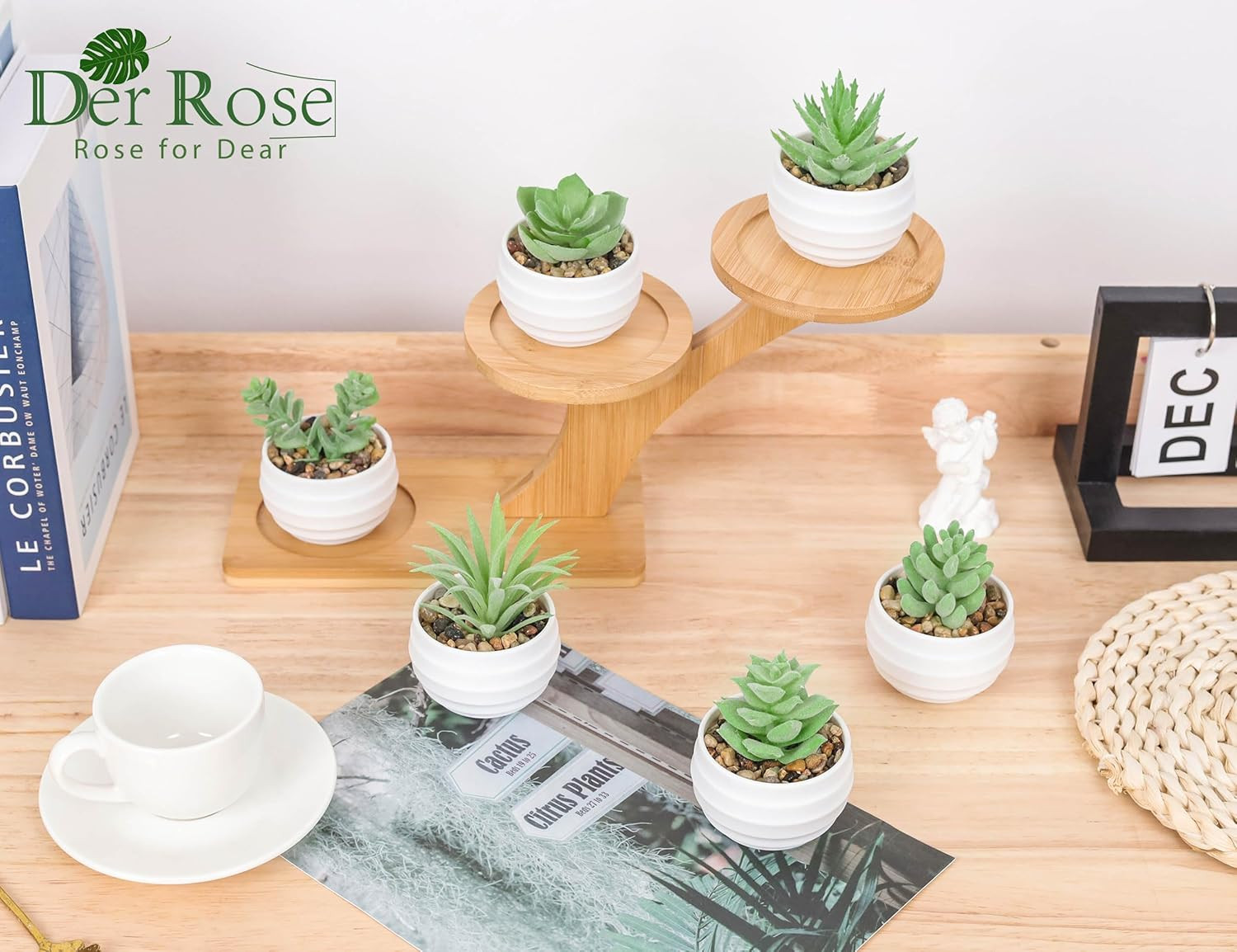 6 Pack Fake Plants Small Realistic Succulents Plants Artificial for Home Room…