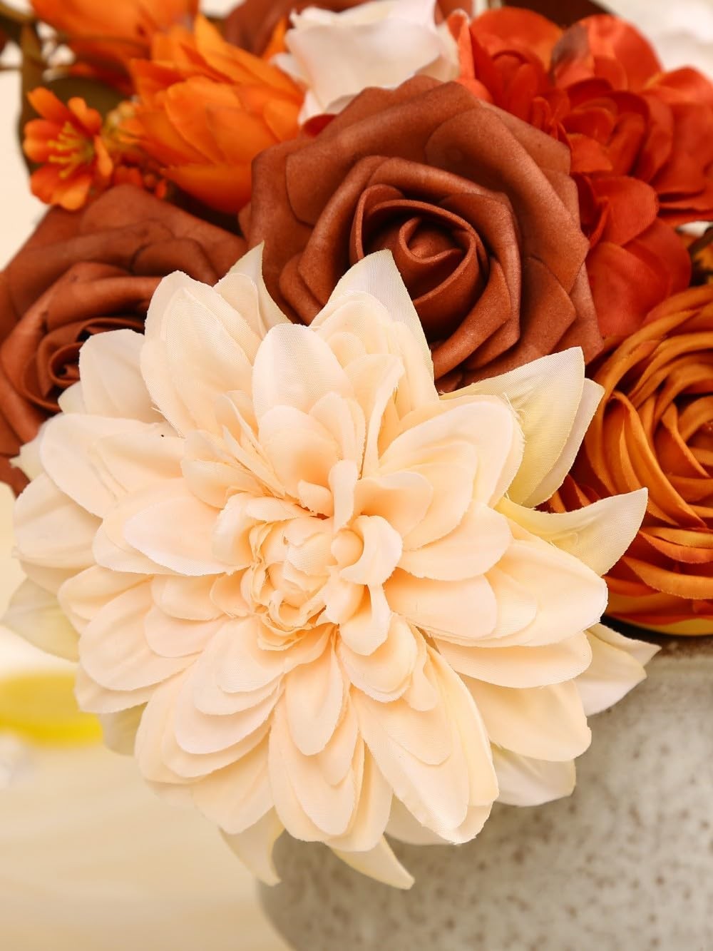 Artificial Flower Box Set Silk Flowers Rose Faux Flowers with Stems for DIY B…