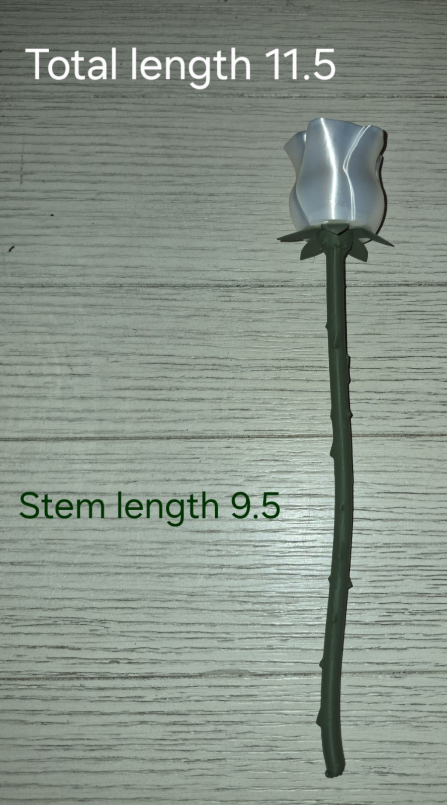 🌹 3D Printed Rose – Everlasting Bloom 11.5 Inch