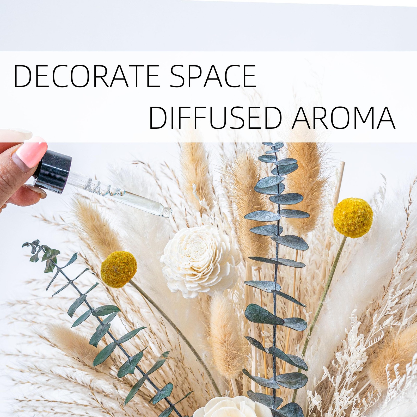 Dried Flowers Reed diffusers kit, Ceramic Vase Included, Reed diffusers for H…