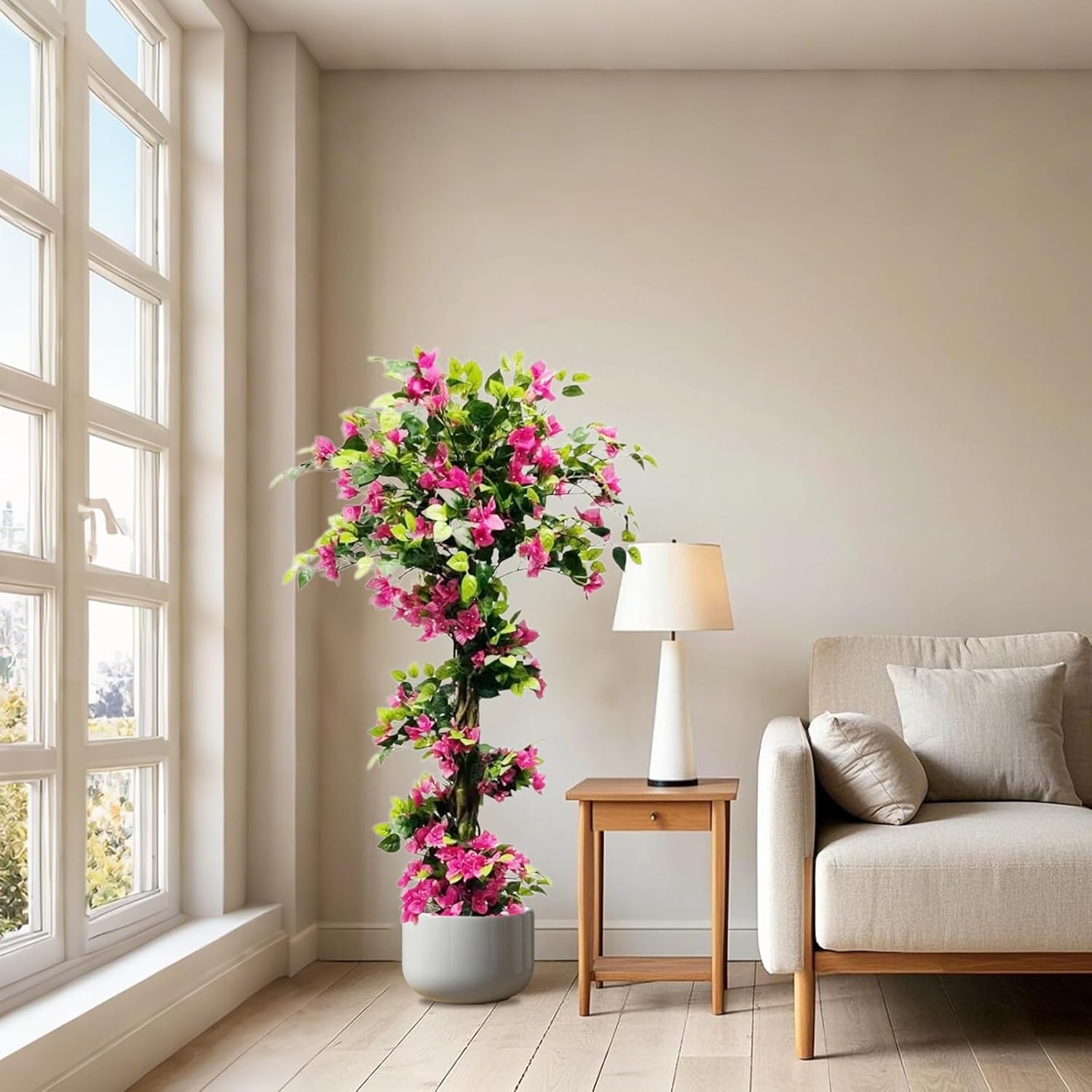 Artificial Bougainvillea Tree with Flower Faux Realistic Fake Potted Plant 165cm
