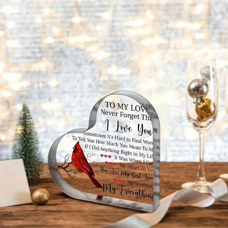Romantic Acrylic Gift for Girlfriend Valentine Anniversary Love Keepsake