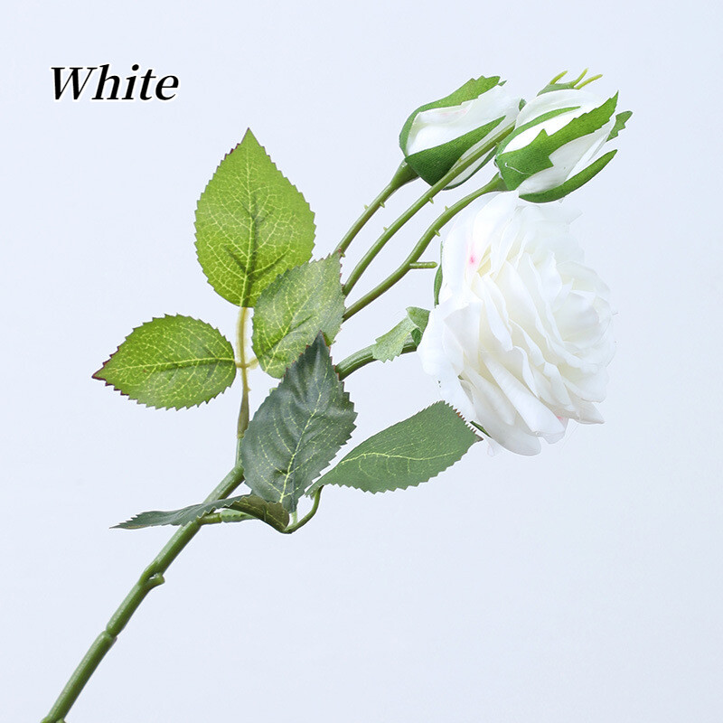 2PCS Artificial Rose Flowers Long Bouquet Fake Plants Wedding Party Decor Supply